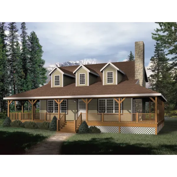 Arts & Crafts House Plan Front of Home - Addison Park Rustic Home 058D-0032 - Search House Plans and More