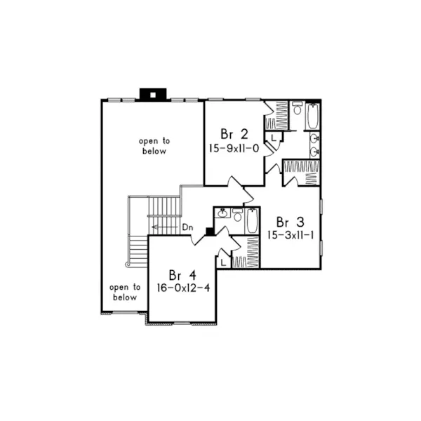 Luxury House Plan Second Floor - Granberry Southern Luxury Home 058D-0036 - Search House Plans and More