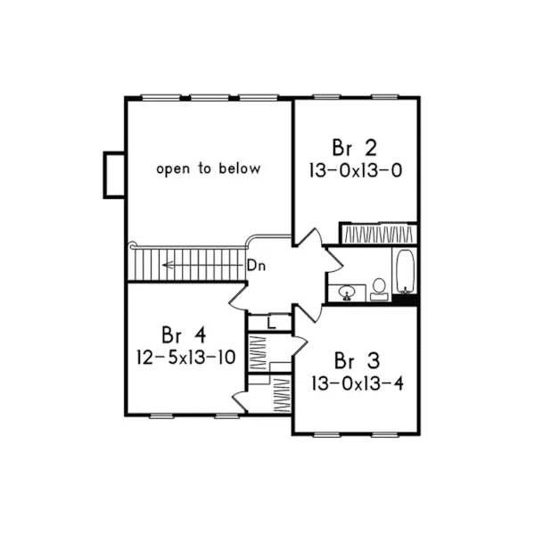 Country House Plan Second Floor - Canterwood Traditional Home 058D-0042 - Search House Plans and More