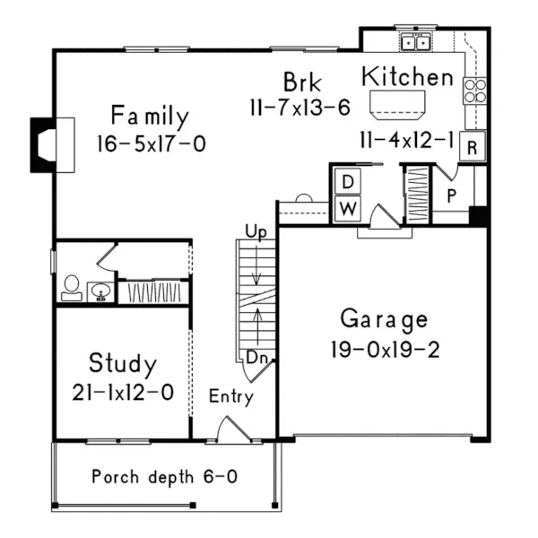 Traditional House Plan First Floor - Morningdale Traditional Home 058D-0046 - Shop House Plans and More