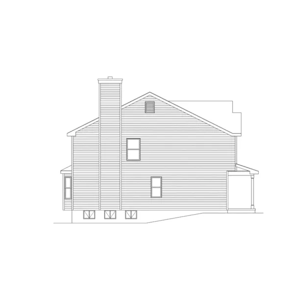 Traditional House Plan Left Elevation - Morningdale Traditional Home 058D-0046 - Shop House Plans and More