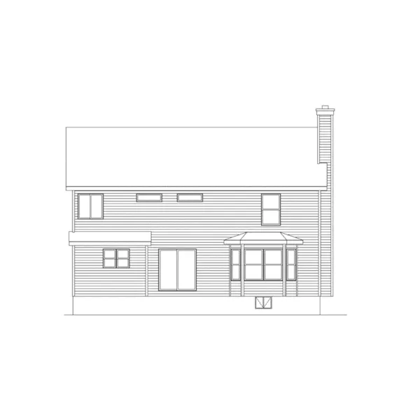 Traditional House Plan Rear Elevation - Morningdale Traditional Home 058D-0046 - Shop House Plans and More