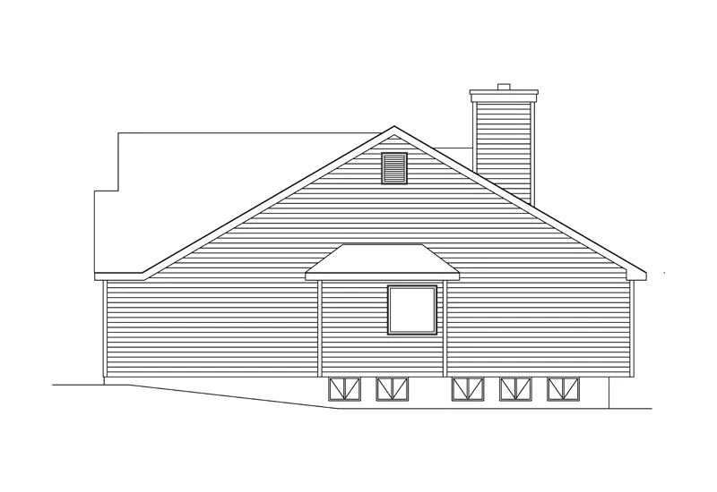 Southern House Plan Right Elevation - Penbrooke Ranch Home 058D-0053 - Shop House Plans and More