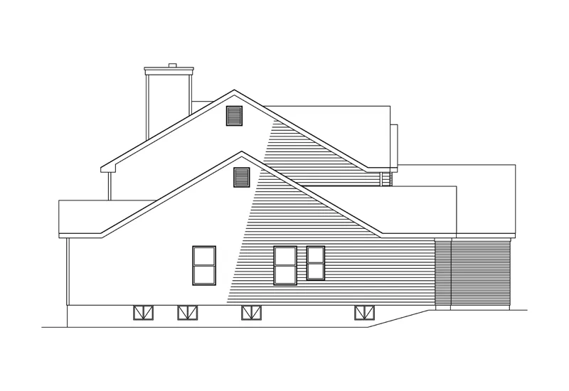 Country House Plan Left Elevation - Miriam Traditional Home 058D-0056 - Shop House Plans and More