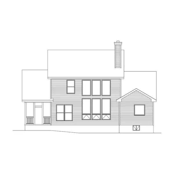 Southern House Plan Rear Elevation - Miriam Traditional Home 058D-0056 - Shop House Plans and More