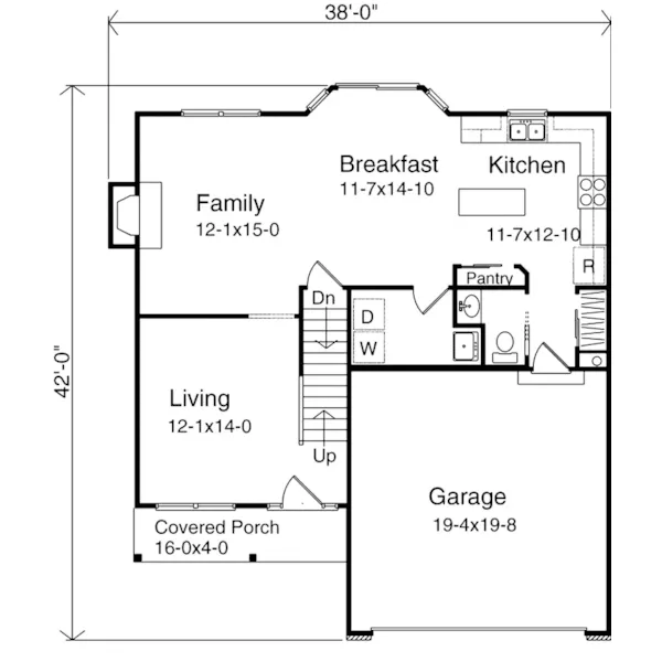 Traditional House Plan First Floor - Charlemagne Country Home 058D-0058 - Search House Plans and More