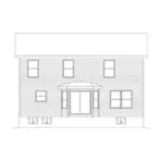 Traditional House Plan Rear Elevation - Charlemagne Country Home 058D-0058 - Search House Plans and More