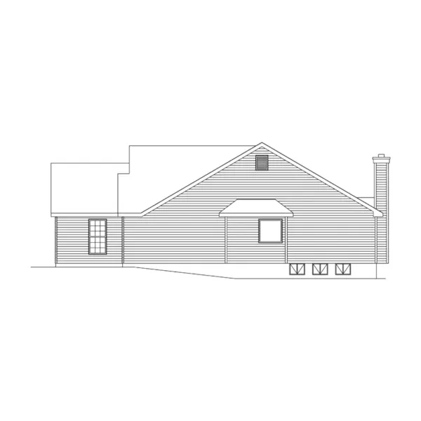 Traditional House Plan Right Elevation - Bakersport Traditional Home 058D-0060 - Search House Plans and More