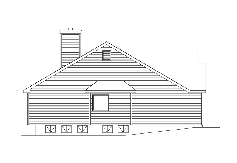 Southern House Plan Left Elevation - Grantville Traditional Home 058D-0062 - Search House Plans and More