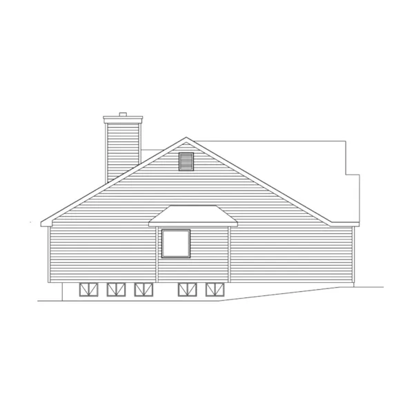 Traditional House Plan Left Elevation - Grantville Traditional Home 058D-0062 - Search House Plans and More