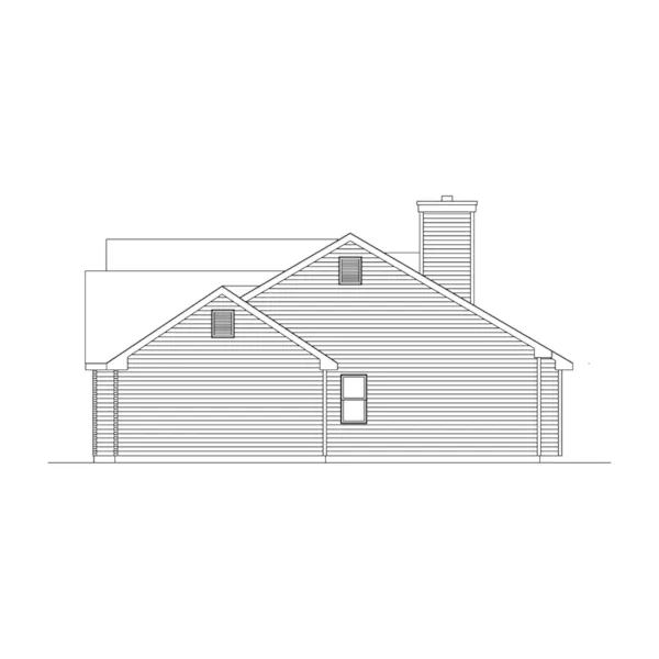 Traditional House Plan Right Elevation - Grantville Traditional Home 058D-0062 - Search House Plans and More