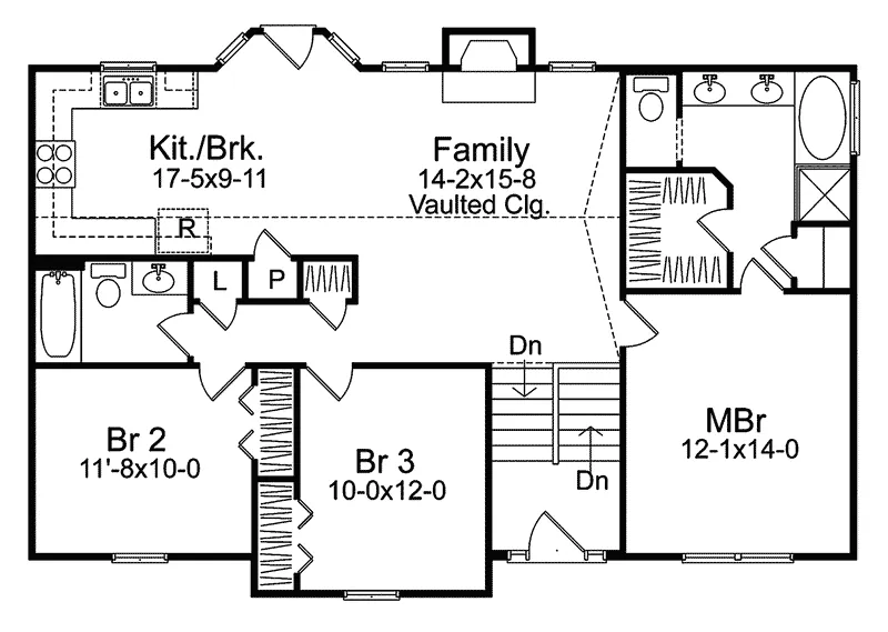 Craftsman House Plan First Floor - Katherine Traditional Home 058D-0066 - Search House Plans and More