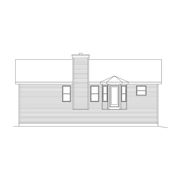 Country House Plan Rear Elevation - Katherine Traditional Home 058D-0066 - Search House Plans and More