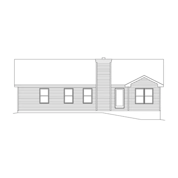 Ranch House Plan Rear Elevation - Springate Country Ranch Home 058D-0067 - Shop House Plans and More