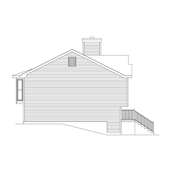 Craftsman House Plan Left Elevation - Oaklawn Split-Level Home 058D-0069 - Shop House Plans and More