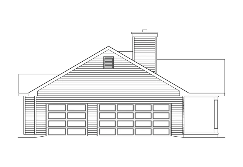 Ranch House Plan Left Elevation - Litchfield Ranch Home 058D-0070 - Shop House Plans and More