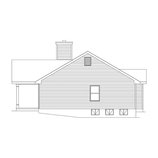 Ranch House Plan Right Elevation - Litchfield Ranch Home 058D-0070 - Shop House Plans and More