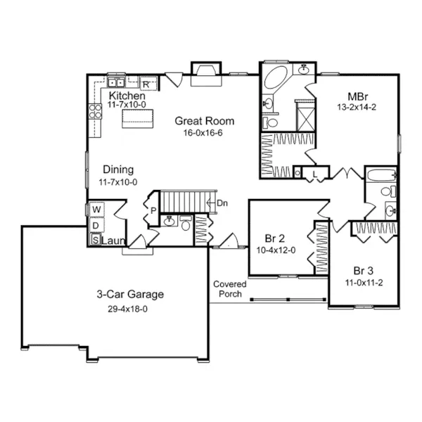 Country House Plan First Floor - Mona Traditional Home 058D-0101 - Shop House Plans and More