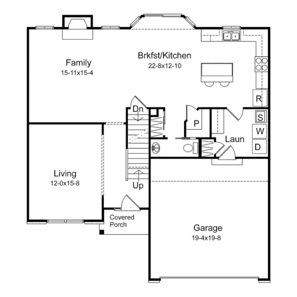 Southern House Plan First Floor - Summit Hill Traditional Home 058D-0102 - Shop House Plans and More