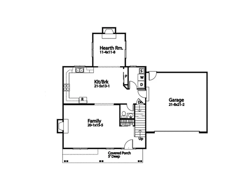 Traditional House Plan First Floor - Farrell Mill Traditional Home 058D-0110 - Search House Plans and More