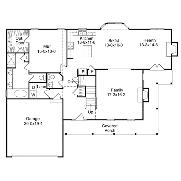 Country House Plan First Floor - Innsbrook Traditional Home 058D-0112 - Search House Plans and More