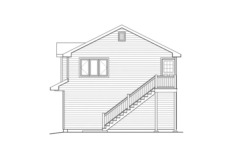 Cabin & Cottage House Plan Right Elevation - Ohlendorf Garage Apartment 058D-0135 - Shop House Plans and More