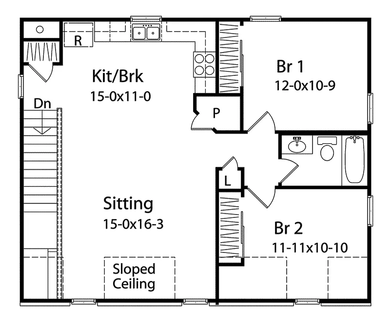 Southern House Plan Second Floor - Vandora Garage Apartment 058D-0139 - Shop House Plans and More