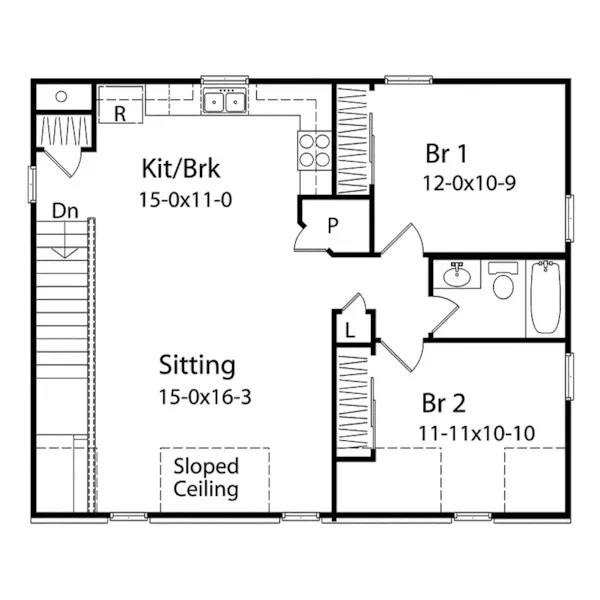 Southern House Plan Second Floor - Vandora Garage Apartment 058D-0139 - Shop House Plans and More