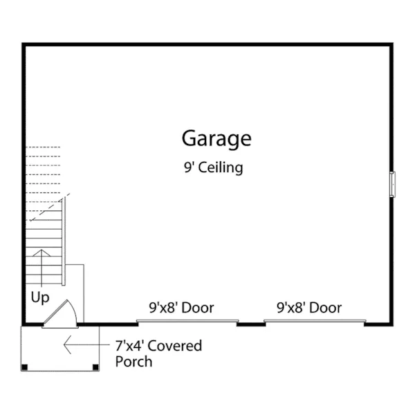 Vacation House Plan First Floor - Addlebury Apartment Garage 058D-0141 - Search House Plans and More