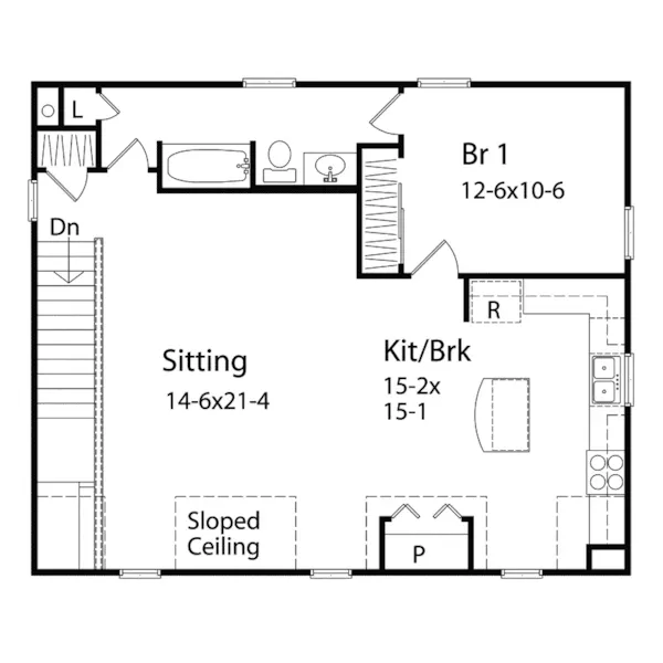 Vacation House Plan Second Floor - Benedict Garage Apartment 058D-0142 - Search House Plans and More