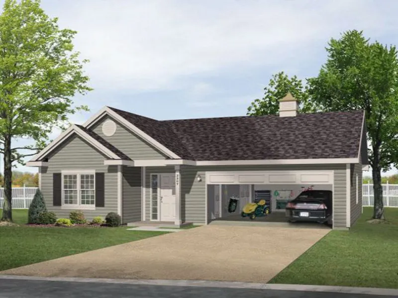 Ranch House Plan Front Photo 01 - Maxwell Cottage Home 058D-0143 - Shop House Plans and More