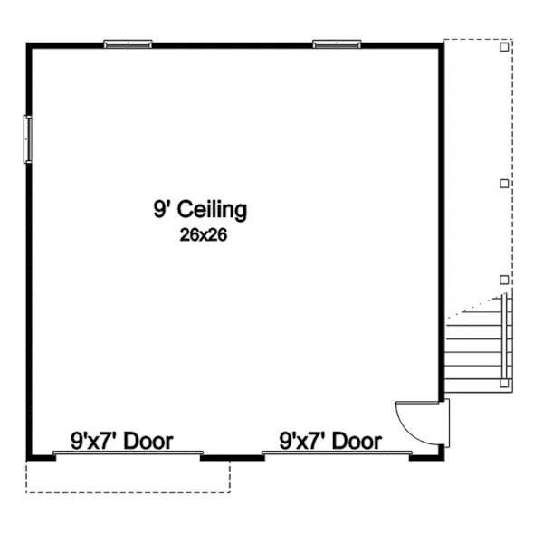 Vacation House Plan First Floor - Cranford Garage Apartment 058D-0144 - Search House Plans and More