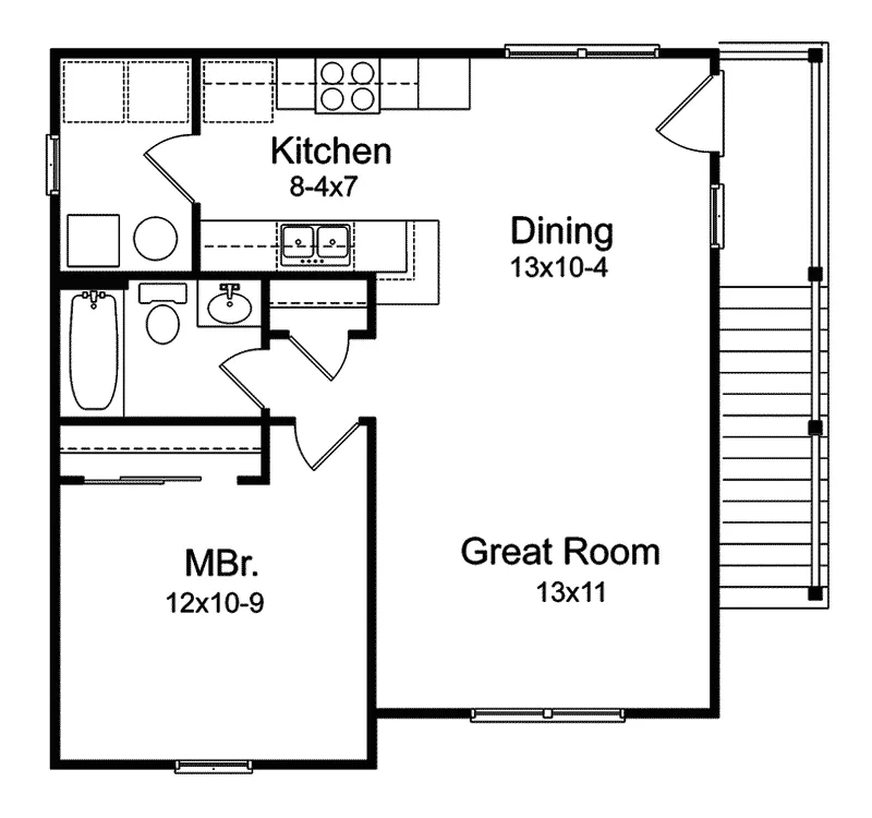 Vacation House Plan Second Floor - Cranford Garage Apartment 058D-0144 - Search House Plans and More