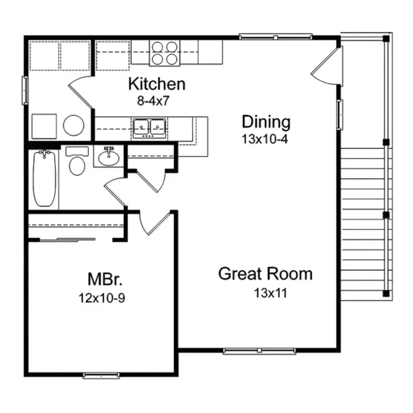 Vacation House Plan Second Floor - Cranford Garage Apartment 058D-0144 - Search House Plans and More