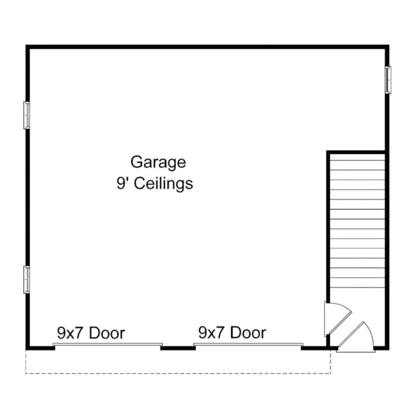 Cabin & Cottage House Plan First Floor - Dunbar Apartment Garage 058D-0145 - Search House Plans and More