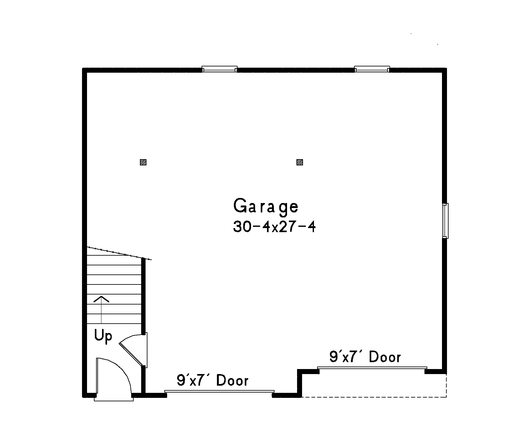 Traditional House Plan First Floor - Alec Two-Car Apartment Garage 058D-0146 - Search House Plans and More
