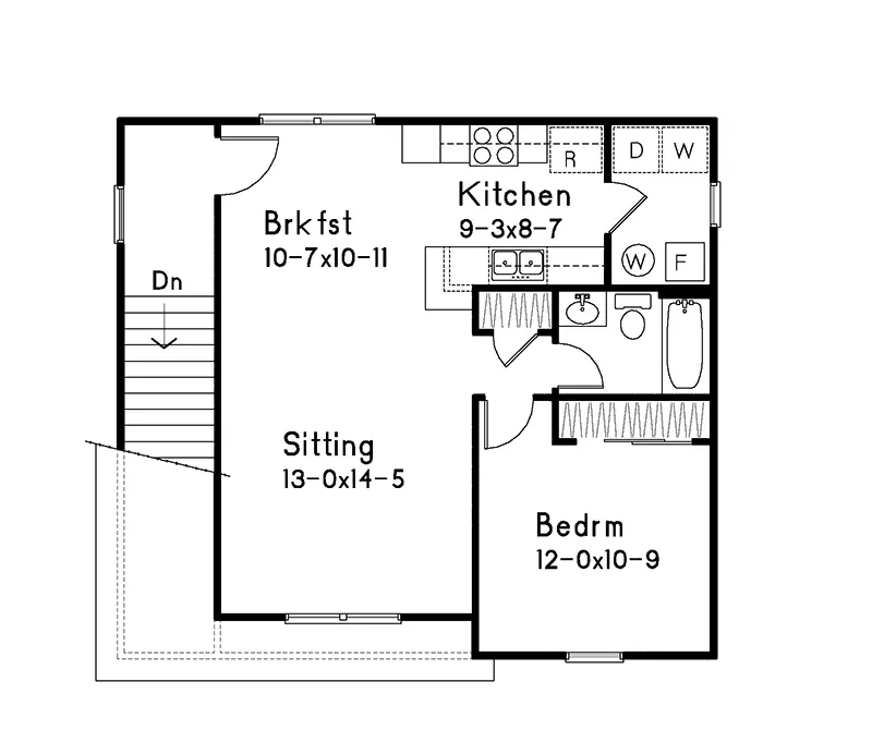 Traditional House Plan Second Floor - Alec Two-Car Apartment Garage 058D-0146 - Search House Plans and More