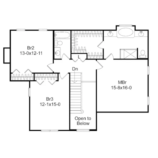 Country House Plan Second Floor - Rozelle Country Home 058D-0167 - Shop House Plans and More