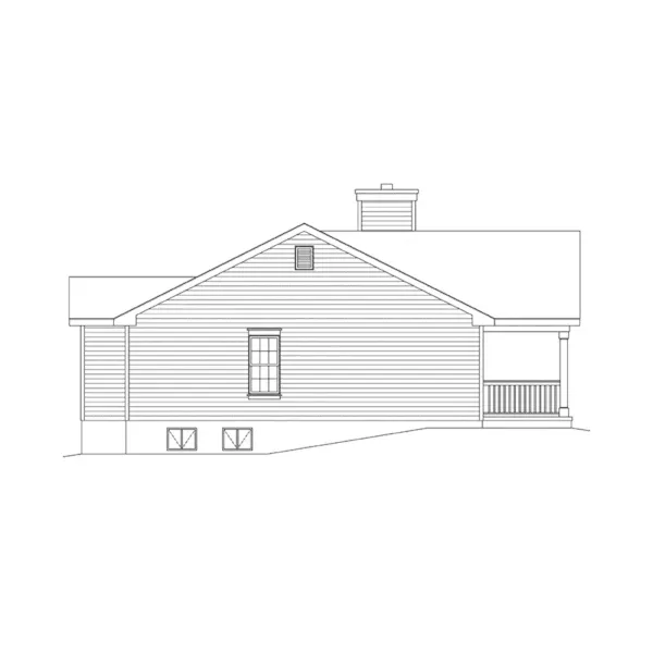 Traditional House Plan Left Elevation - Wilton Ranch Home 058D-0175 - Shop House Plans and More