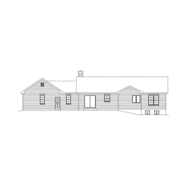 Traditional House Plan Rear Elevation - Wilton Ranch Home 058D-0175 - Shop House Plans and More