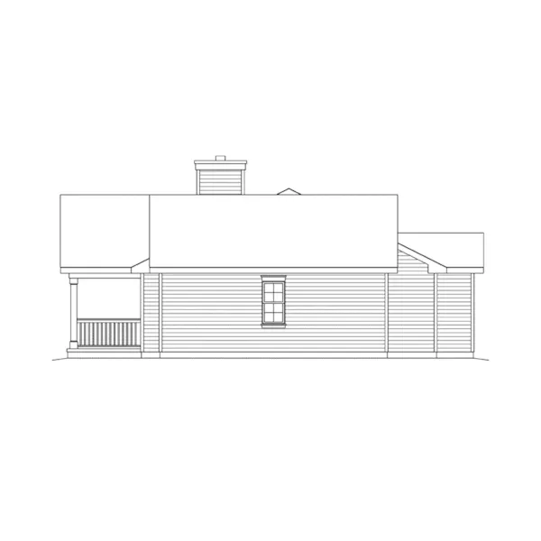 Traditional House Plan Right Elevation - Wilton Ranch Home 058D-0175 - Shop House Plans and More