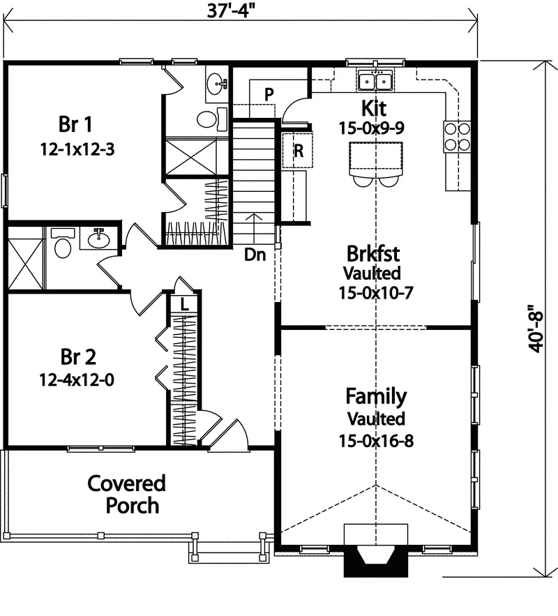 Country House Plan First Floor - Jules Creek Country Cabin Home 058D-0177 - Search House Plans and More