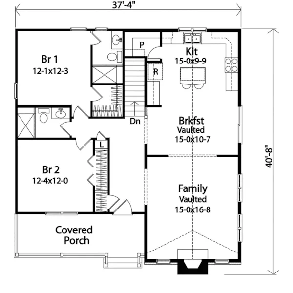 Country House Plan First Floor - Jules Creek Country Cabin Home 058D-0177 - Search House Plans and More