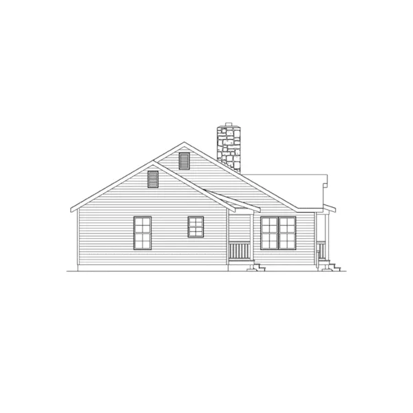 Country House Plan Left Elevation - Kaiser Country Cabin Home 058D-0178 - Search House Plans and More