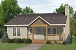 Country Cabin Home Plan With Cozy Front Porch