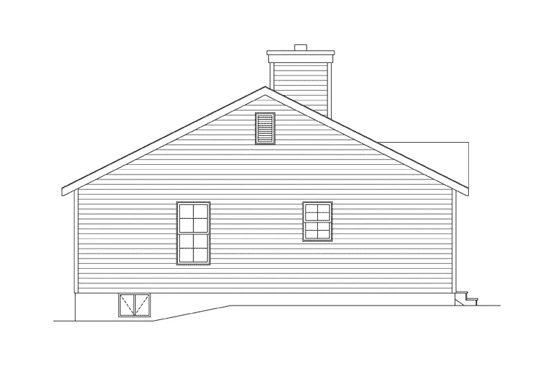 Ranch House Plan Left Elevation - Julius Country Cabin Home 058D-0179 - Search House Plans and More