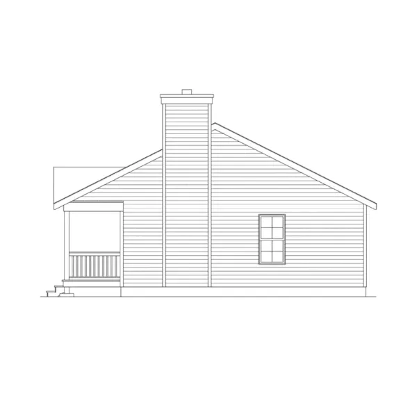 Ranch House Plan Right Elevation - Julius Country Cabin Home 058D-0179 - Search House Plans and More