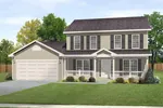 Traditional House Plan Front of Home - Echo Valley Traditional Home 058D-0180 - Search House Plans and More
