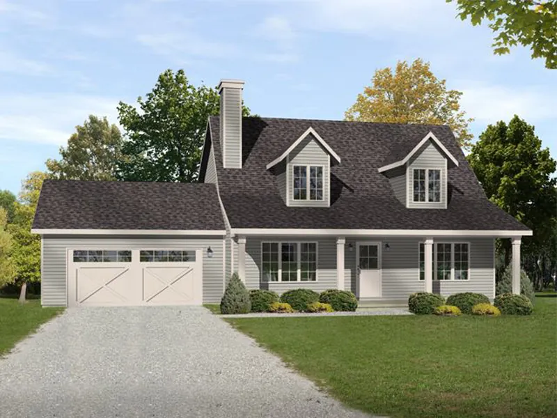 Traditional House Plan Front of Home - Kincaide Country Home 058D-0183 - Search House Plans and More