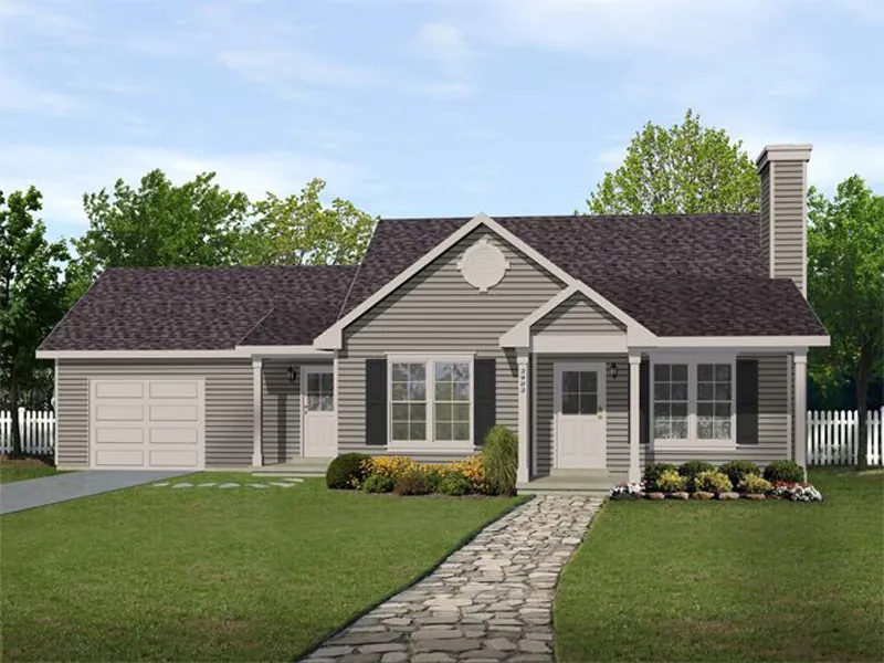 Country House Plan Front of Home - Wendover Falls Ranch Home 058D-0184 - Shop House Plans and More